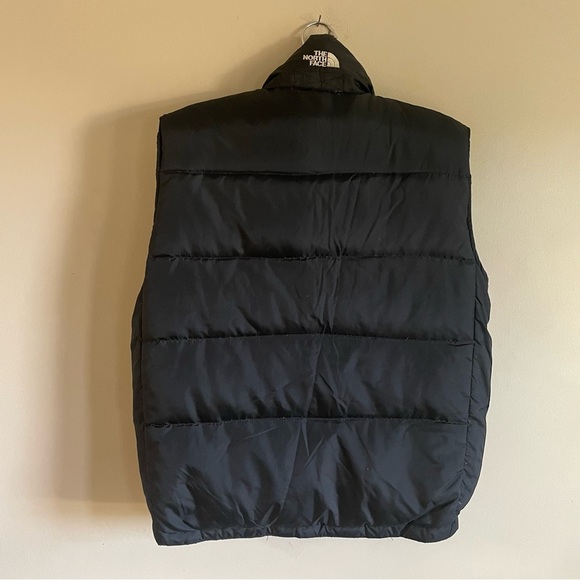 Vintage The North Face Down Puffer Vest Hooded Black Mens Size Medium - Picture 2 of 12
